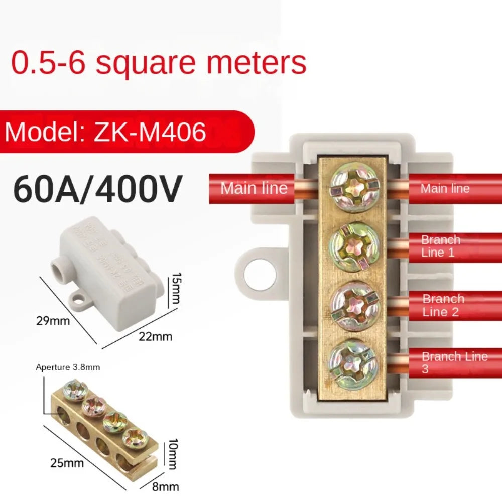 T-Shaped Wiring Terminal Locking Quick Crimp Electrical Wire Cable Junction Box ZK-M306 ZK-M406 Electrical General Connector